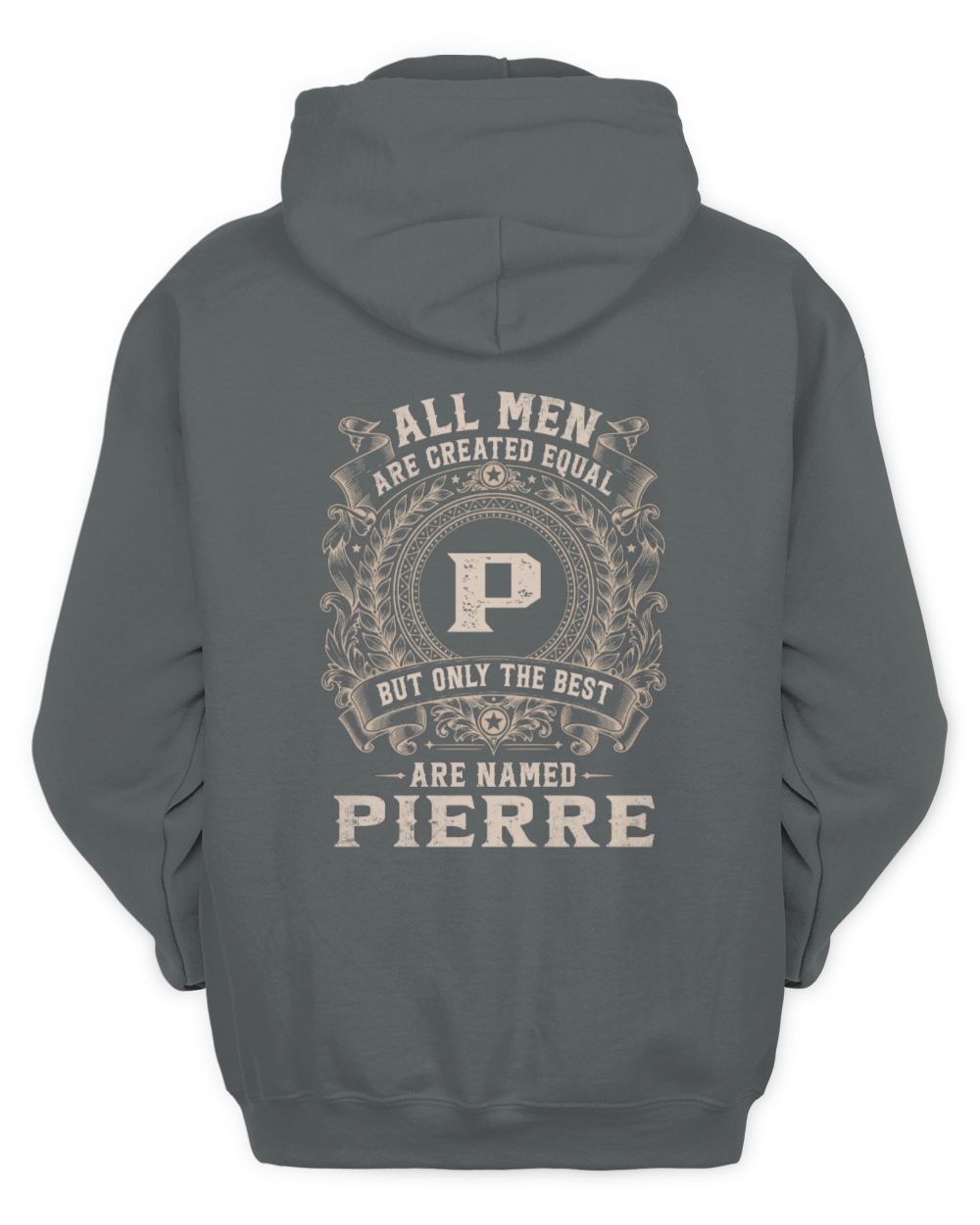 All Men Are Created Equal Cool Logo Shirt PIERRE M1-60 / Unisex Hoodie / charcoal
