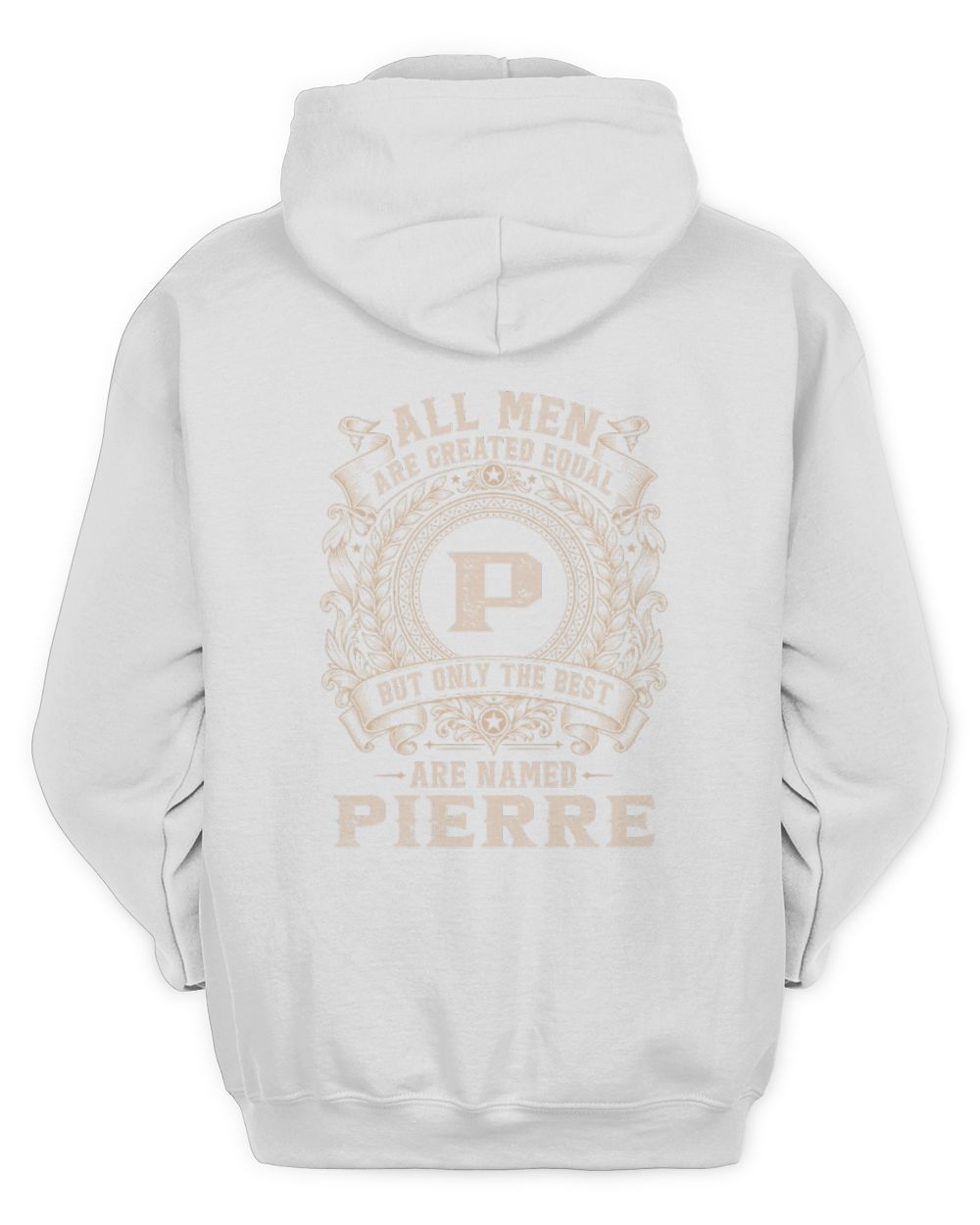 All Men Are Created Equal Cool Logo Shirt PIERRE M1-60 / Unisex Hoodie / white