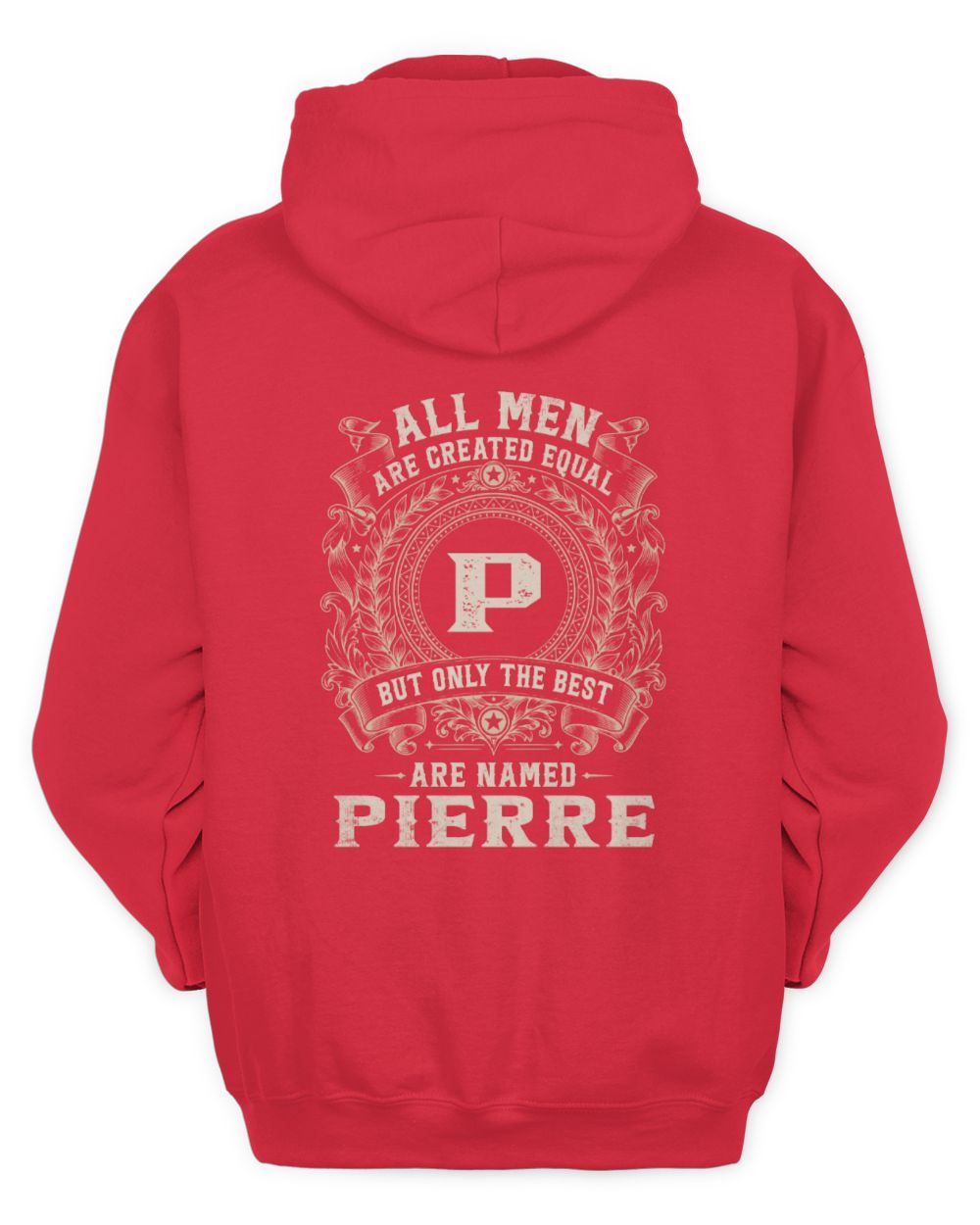 All Men Are Created Equal Cool Logo Shirt PIERRE M1-60 / Unisex Hoodie / red