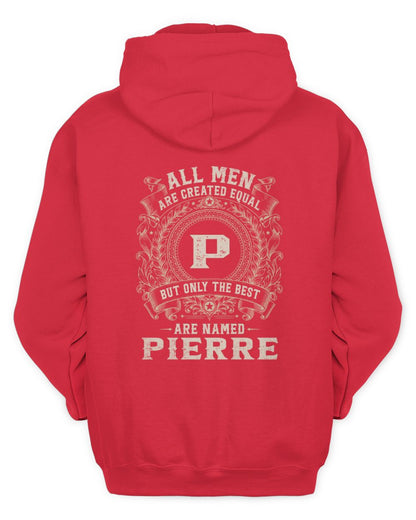 All Men Are Created Equal Cool Logo Shirt PIERRE M1-60 / Unisex Hoodie / red