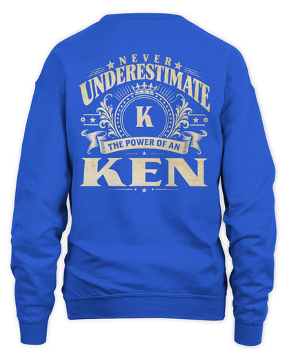 Never Underestimate Your Name Luxury Logo Shirt KEN M1-63 / Unisex Sweatshirt / royal