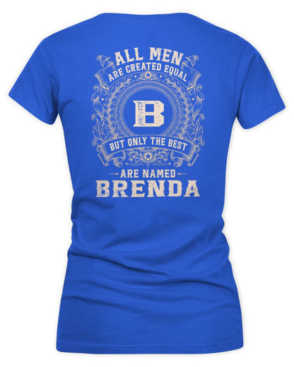 All Men Are Created Equal Cool Logo Shirt BRENDA M1-60 / Women's V-Neck T-Shirt / royal