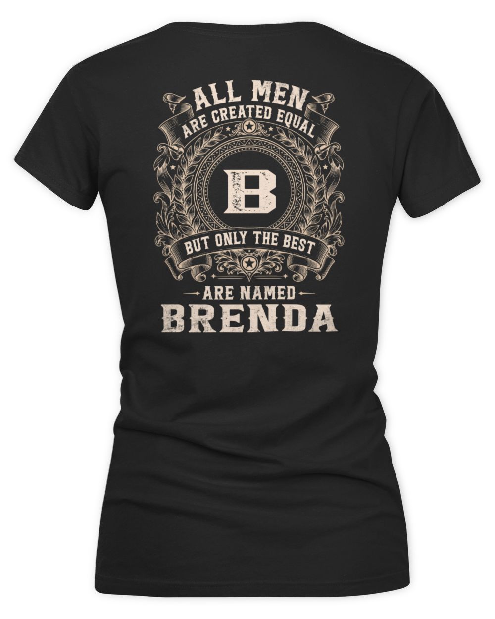All Men Are Created Equal Cool Logo Shirt BRENDA M1-60 / Women's V-Neck T-Shirt / black
