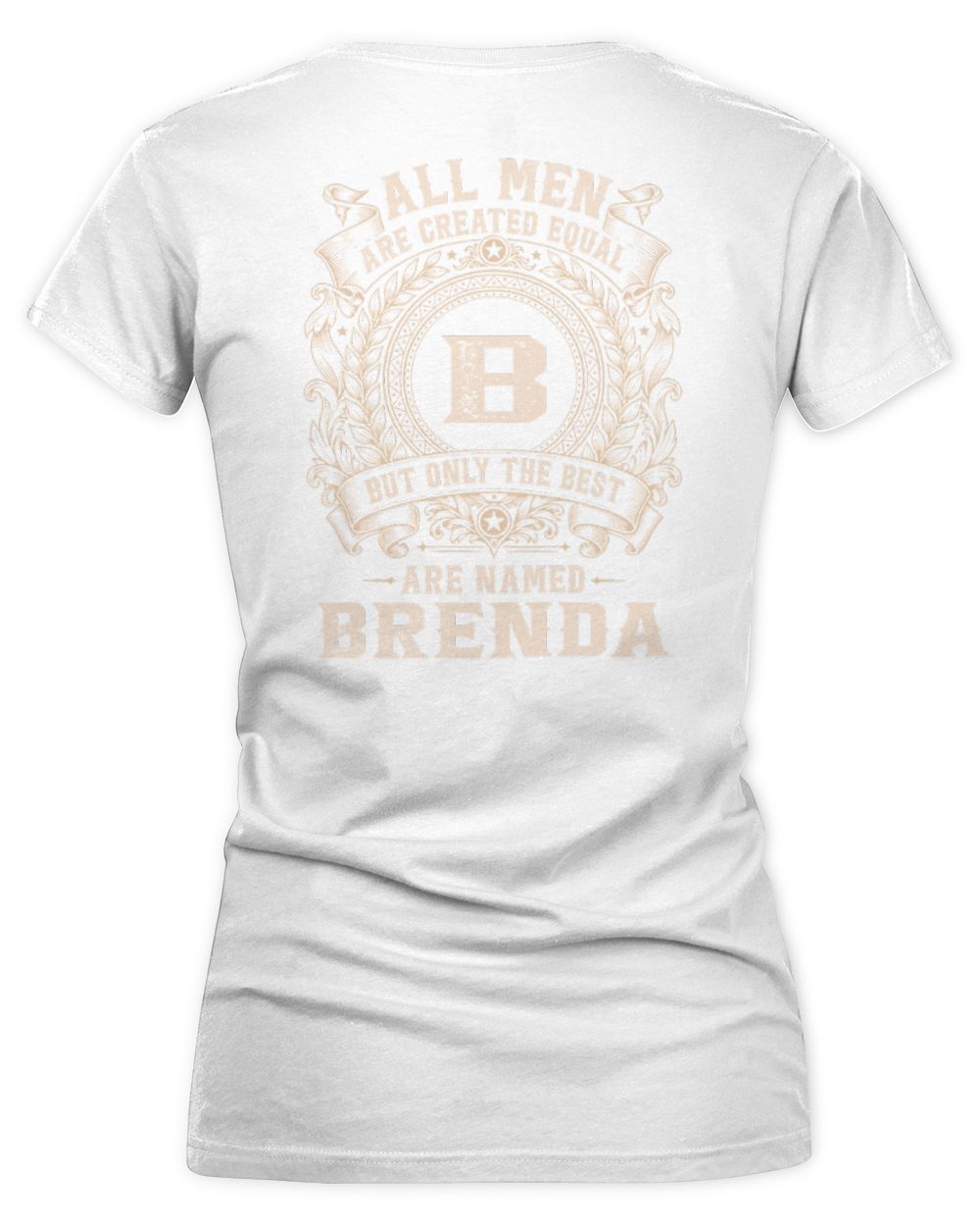All Men Are Created Equal Cool Logo Shirt BRENDA M1-60 / Women's V-Neck T-Shirt / white
