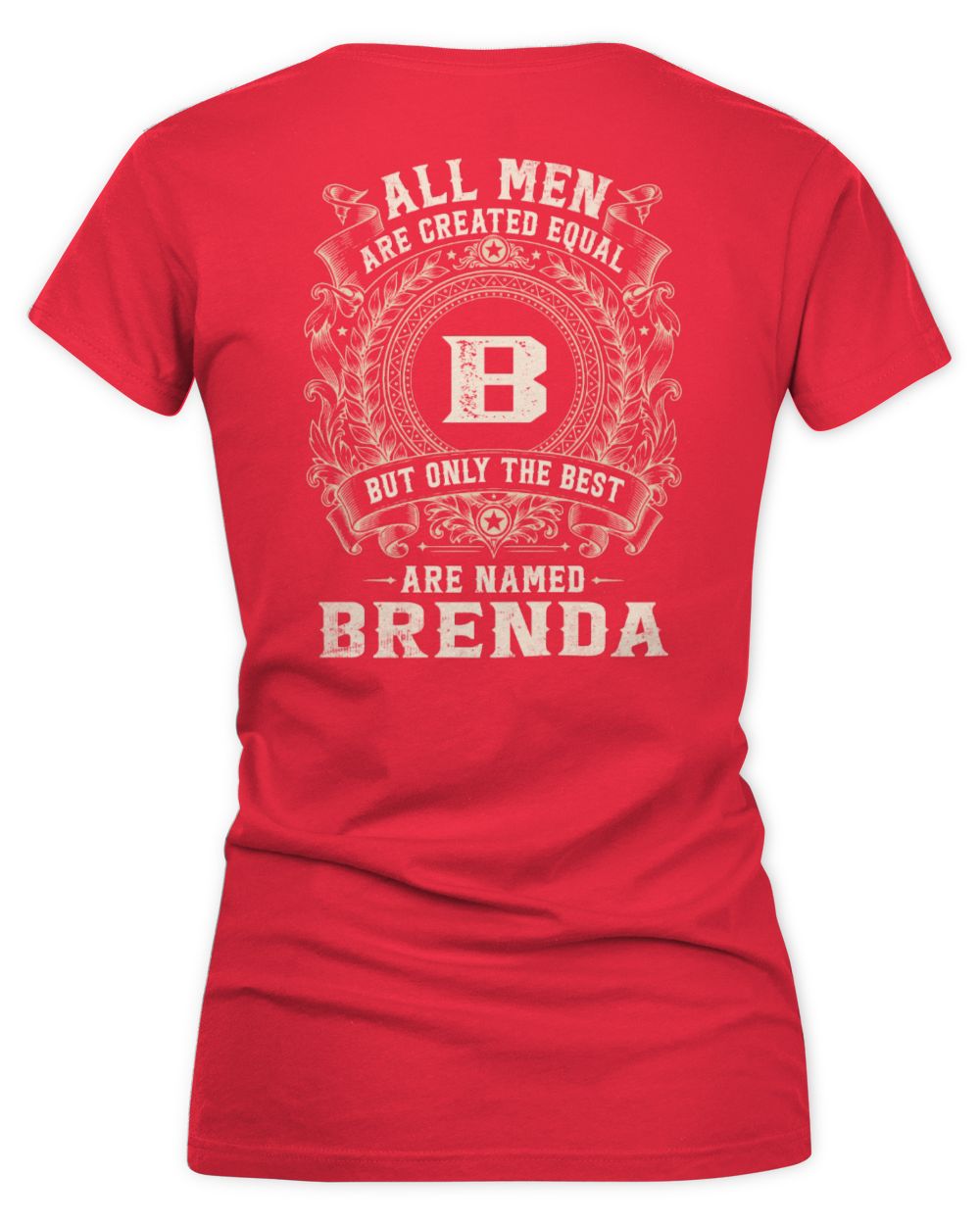 All Men Are Created Equal Cool Logo Shirt BRENDA M1-60 / Women's V-Neck T-Shirt / red