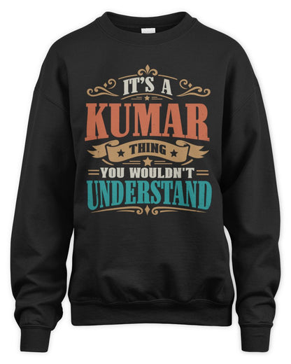 It’s a Name Thing Personalized Retro T-Shirt KUMAR M1-47 / Unisex Sweatshirt / black