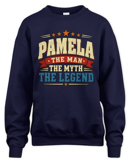 The Man The Myth The Legend Ribbon Vintage T-Shirt PAMELA M1-56 / Unisex Sweatshirt / navy