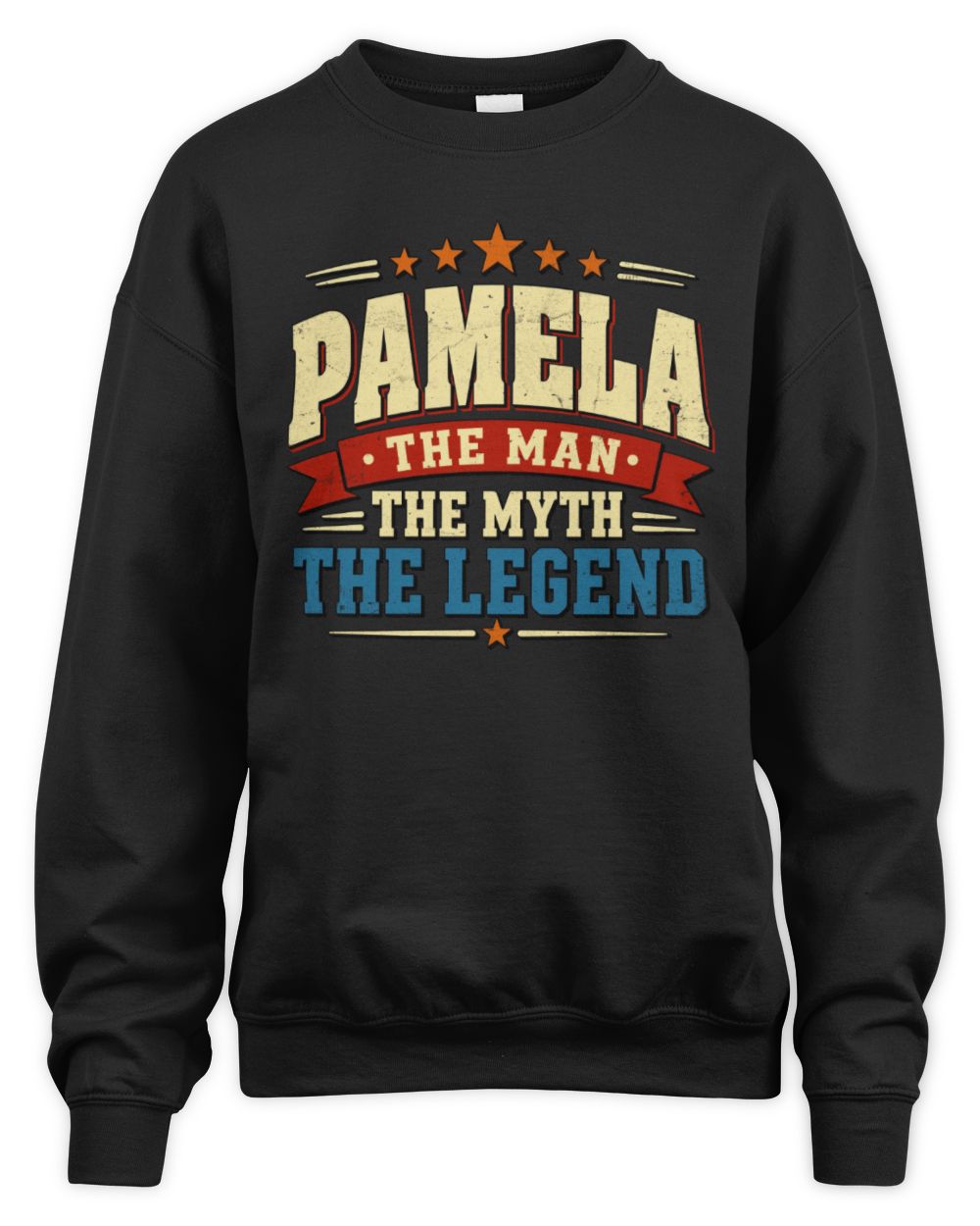The Man The Myth The Legend Ribbon Vintage T-Shirt PAMELA M1-56 / Unisex Sweatshirt / black