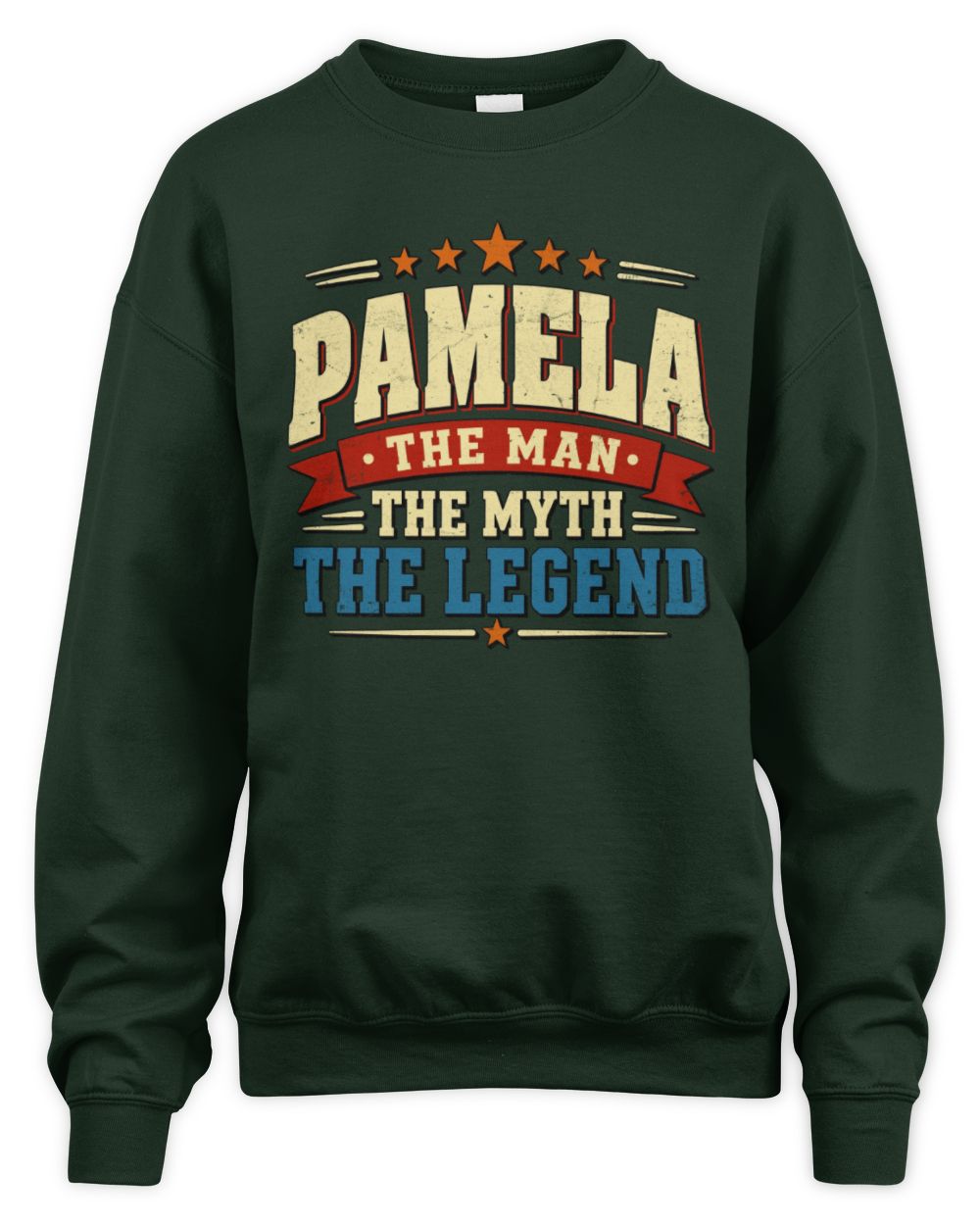 The Man The Myth The Legend Ribbon Vintage T-Shirt PAMELA M1-56 / Unisex Sweatshirt / forest green