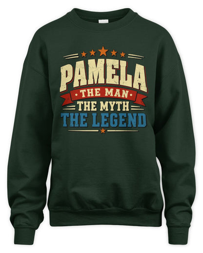 The Man The Myth The Legend Ribbon Vintage T-Shirt PAMELA M1-56 / Unisex Sweatshirt / forest green
