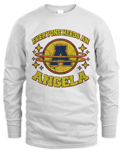 Everyone Needs a Your Name Shirt ANGELA M1-76 / Men's Long Sleeved T-Shirt / white