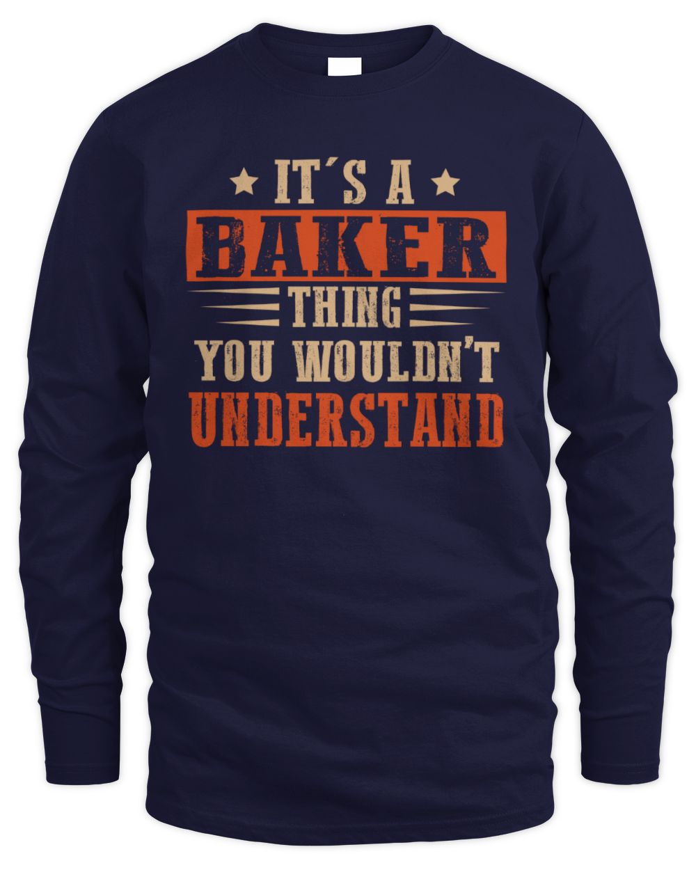It's a Name Thing Personalized Funny Shirt BAKER M1-51 / Men's Long Sleeved T-Shirt / navy
