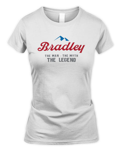 The Man The Myth The Legend Coors Light Beer T-Shirt BRADLEY M1-S84 / Women's Standard T-Shirt / white