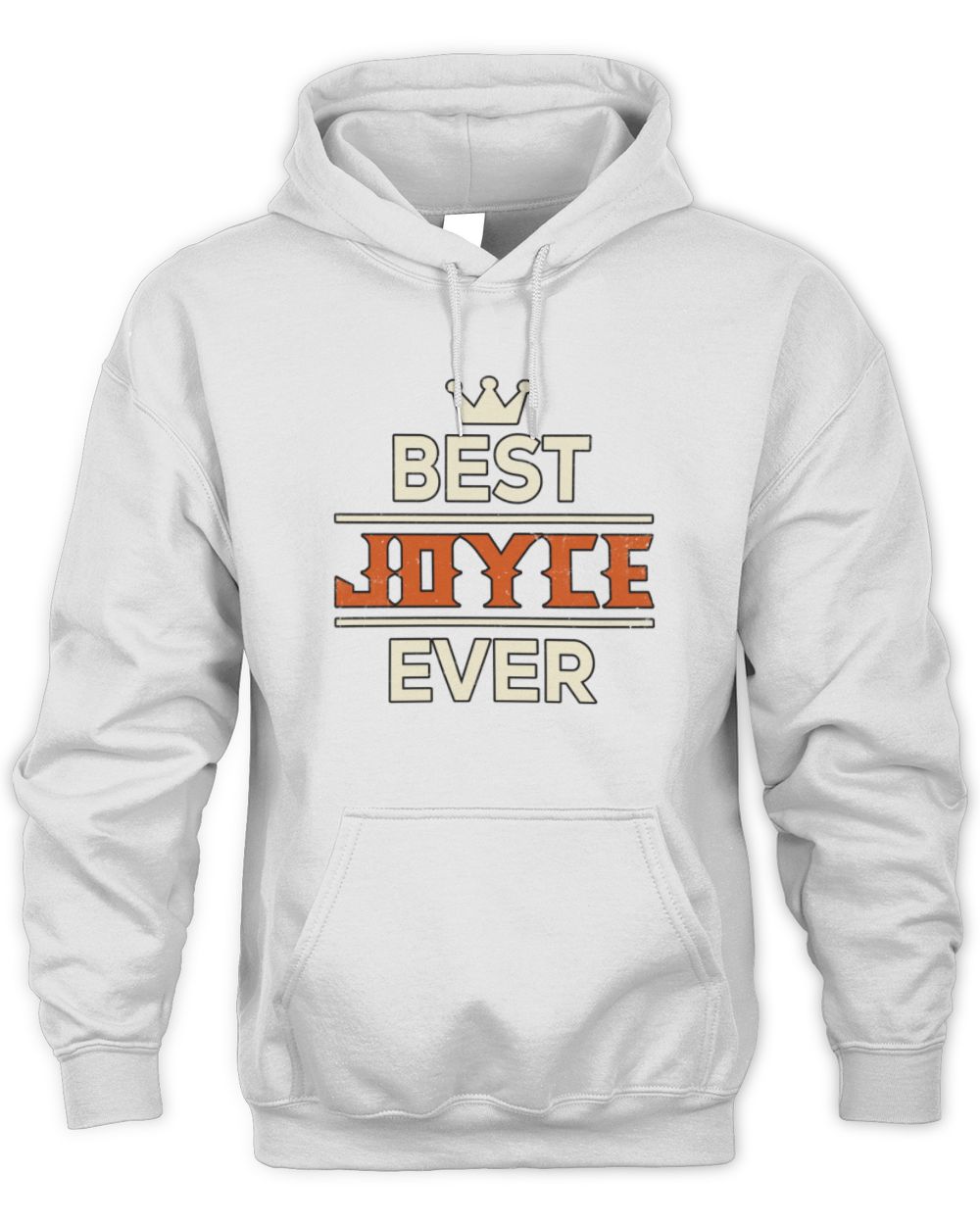 Best Your Name With Crown Shirt JOYCE M1-59 / Unisex Hoodie / white
