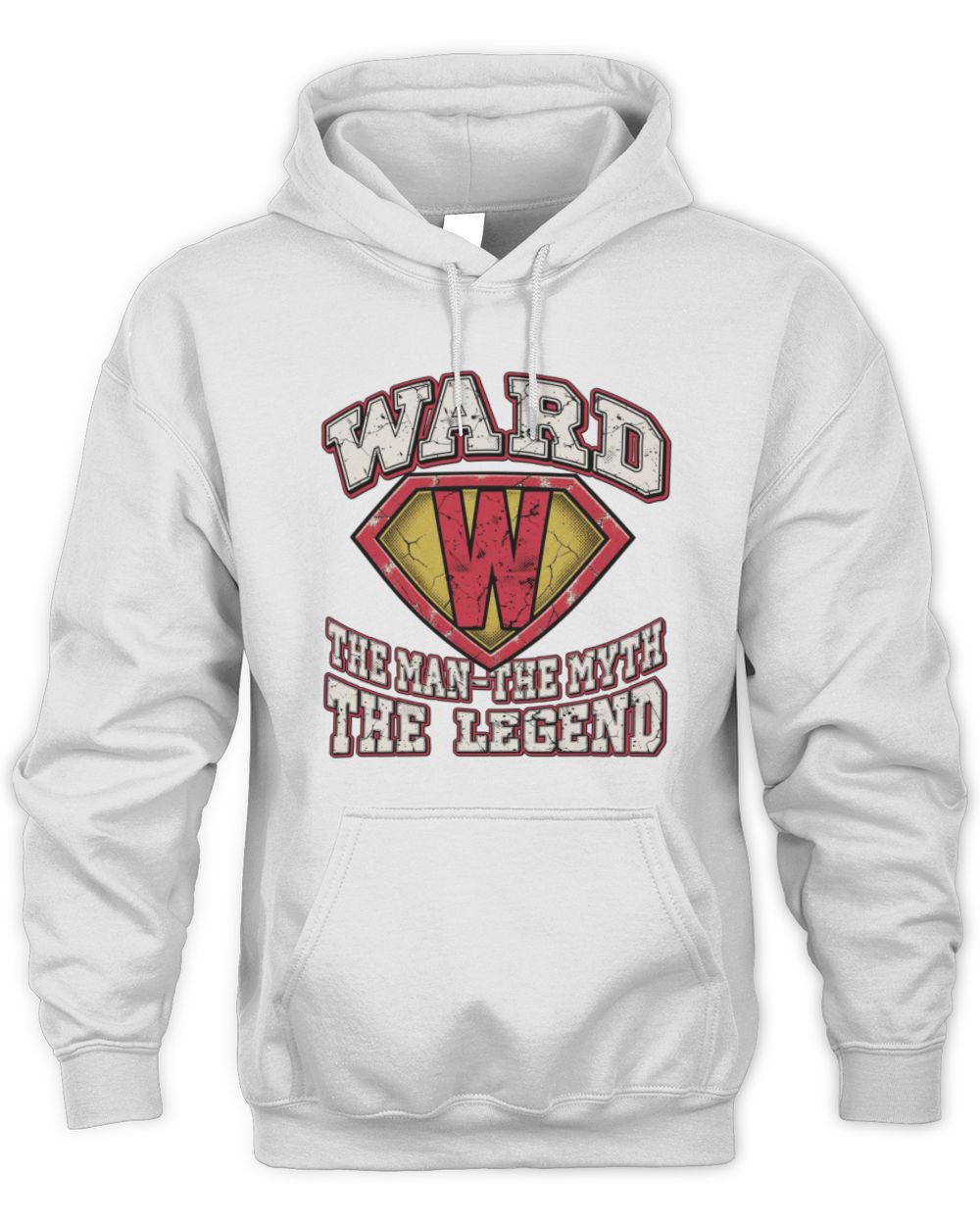 The Man The Myth The Legend Superman Graphic T-Shirt WARD M1-74 / Unisex Hoodie / white