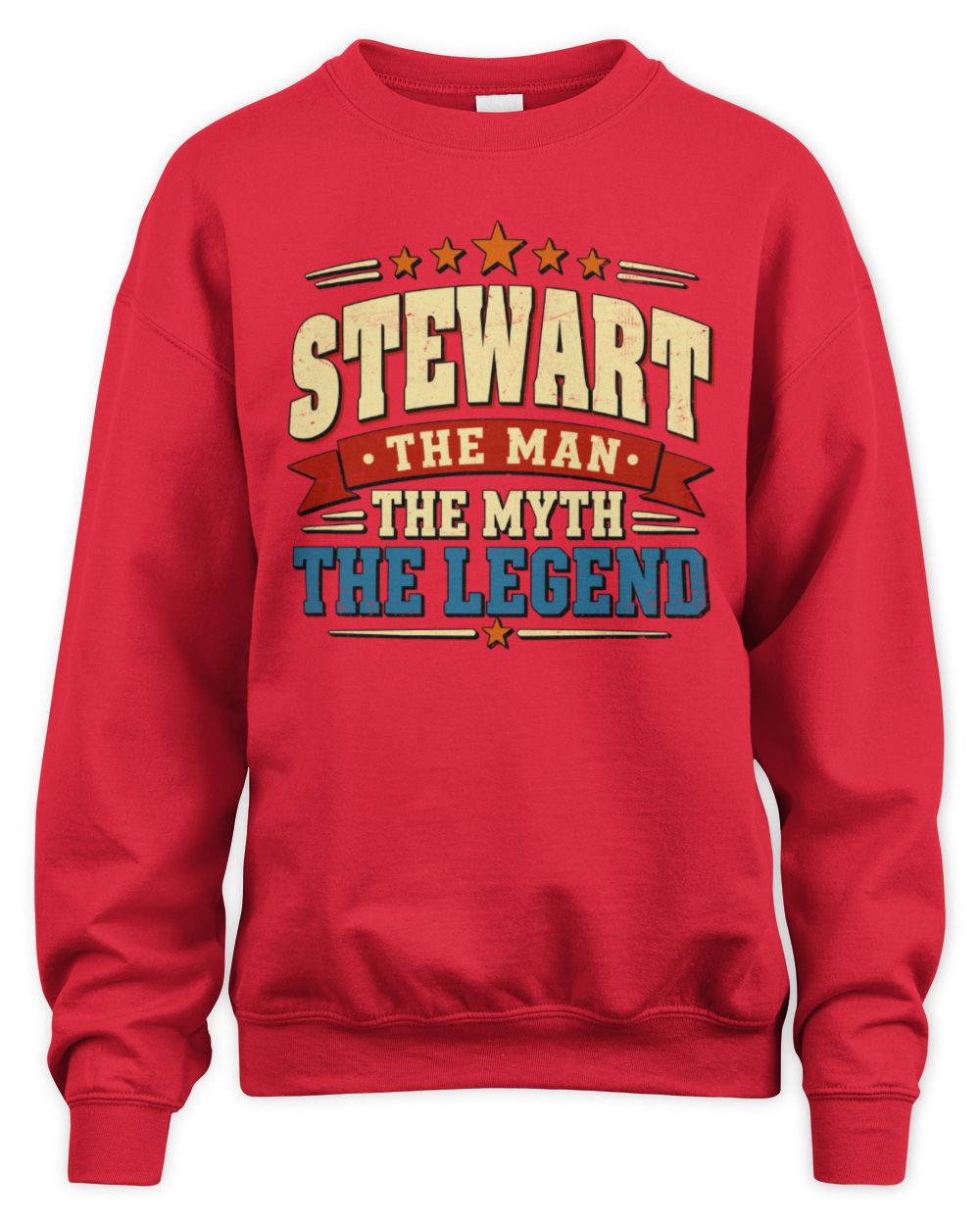 The Man The Myth The Legend Ribbon Vintage T-Shirt STEWART M1-56 / Unisex Sweatshirt / red