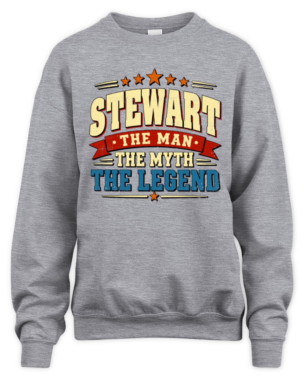 The Man The Myth The Legend Ribbon Vintage T-Shirt STEWART M1-56 / Unisex Sweatshirt / sport grey