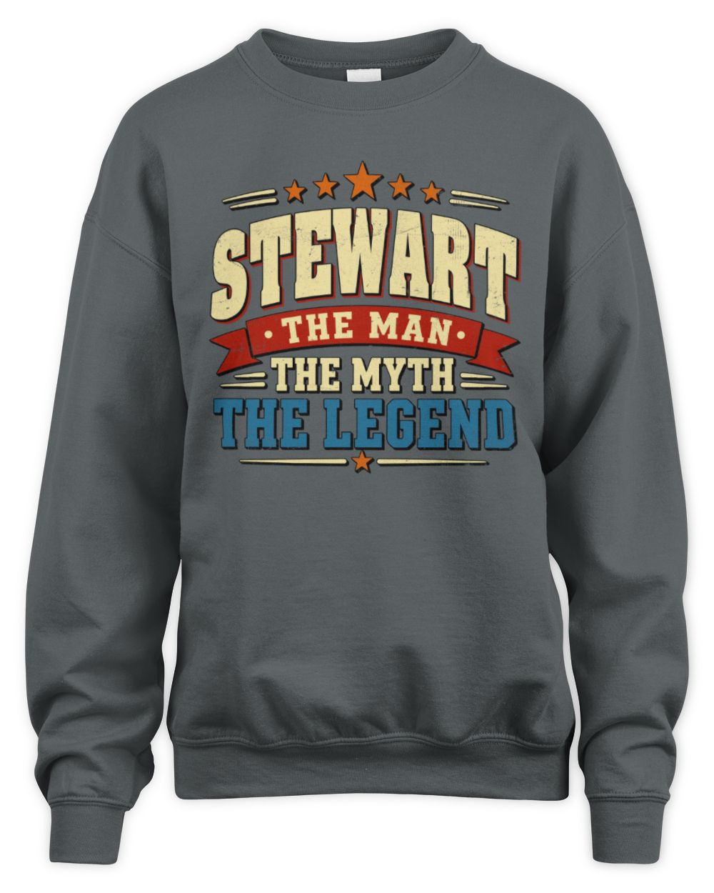 The Man The Myth The Legend Ribbon Vintage T-Shirt STEWART M1-56 / Unisex Sweatshirt / charcoal