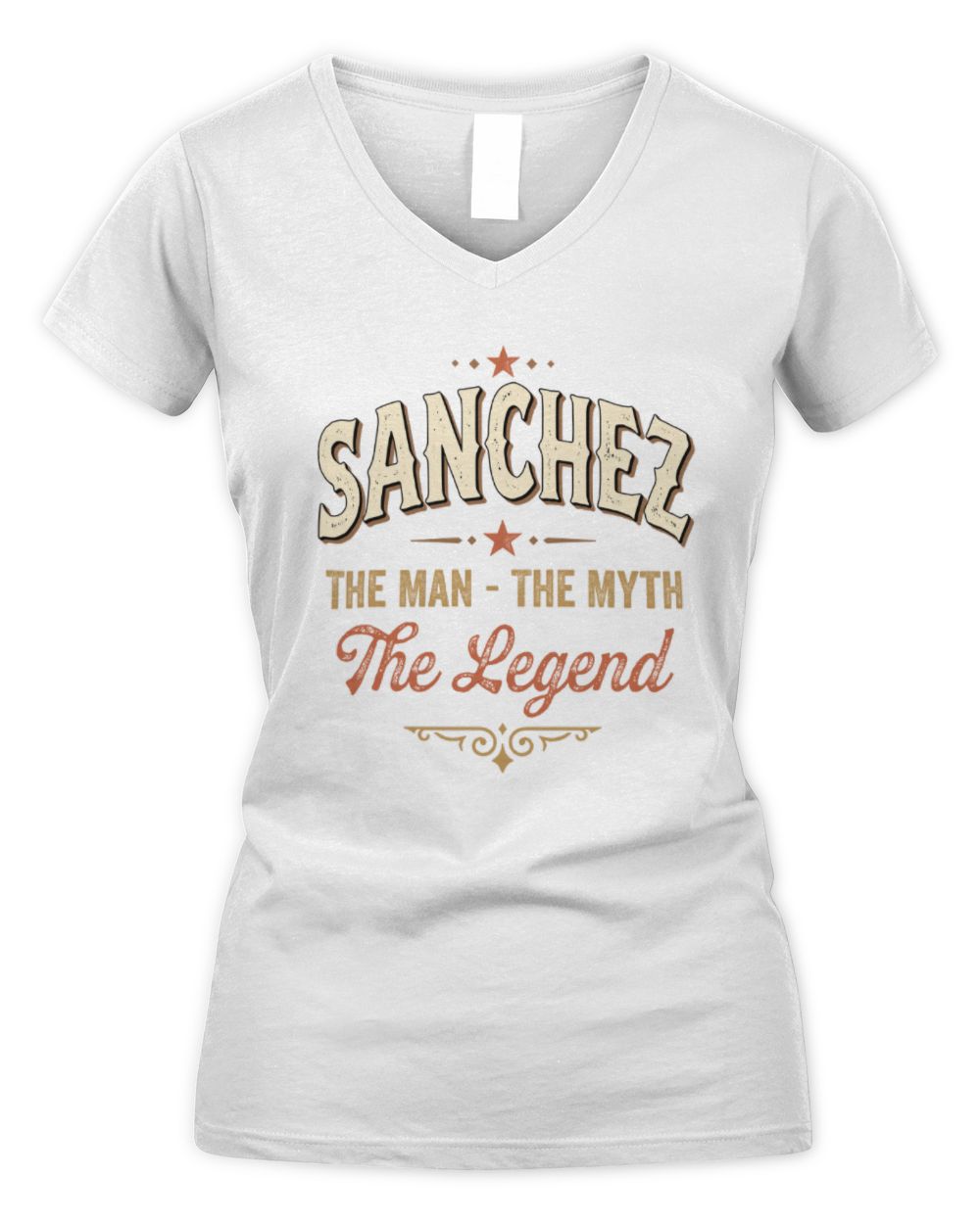 I'm Name I'm Not Rude I Just Have The Balls Funny T-Shirt SANCHEZ M1-77 / Women's V-Neck T-Shirt / white