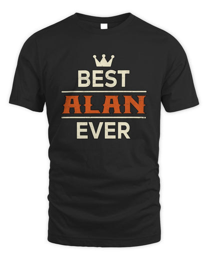 Best Your Name With Crown Shirt ALAN M1-59 / Unisex Standard T-Shirt / black