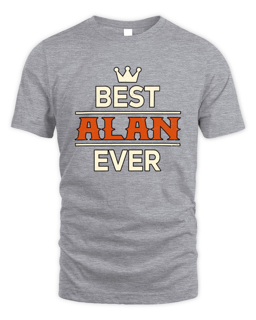 Best Your Name With Crown Shirt ALAN M1-59 / Unisex Standard T-Shirt / sport grey