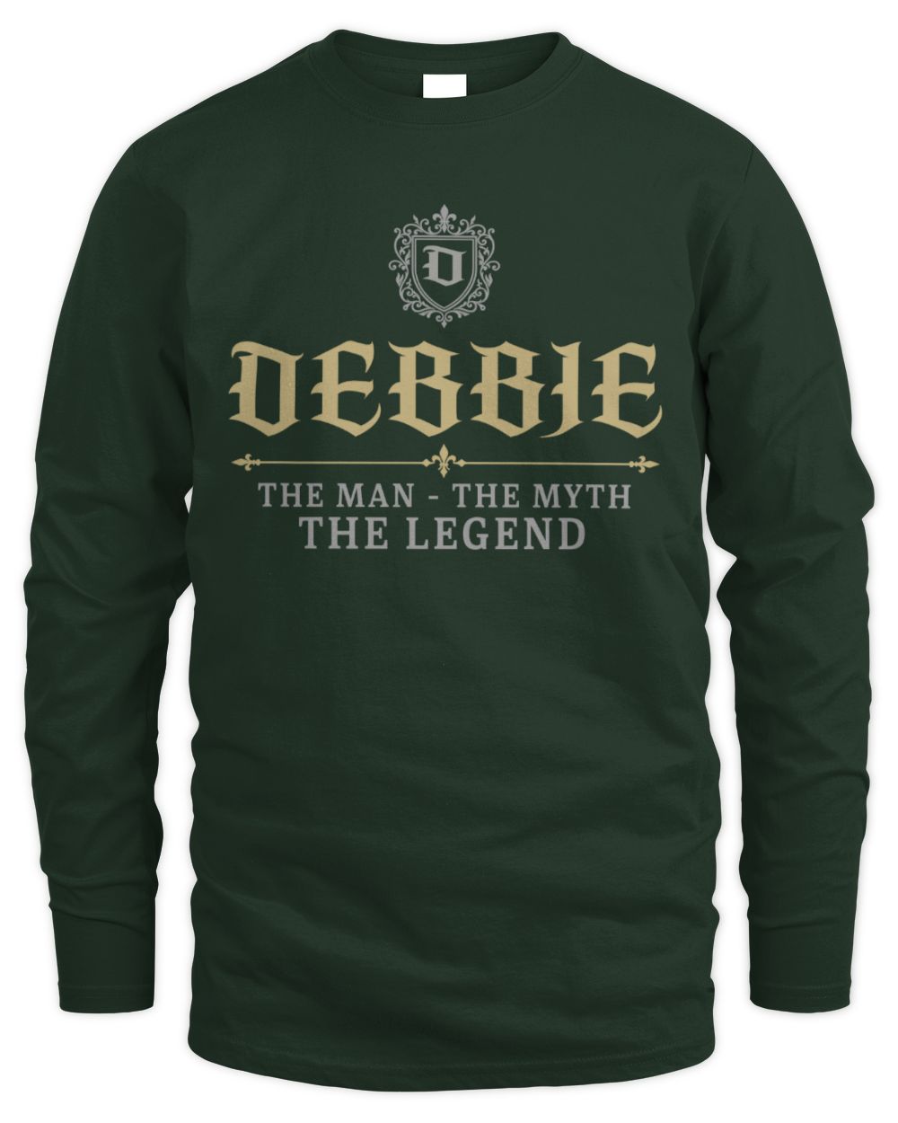 The Man The Myth The Legend Western Shirt DEBBIE M1-78 / Men's Long Sleeved T-Shirt / forest green