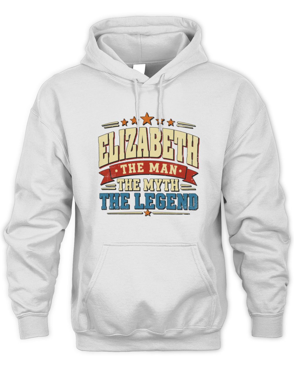 The Man The Myth The Legend Ribbon Vintage T-Shirt ELIZABETH M1-56 / Unisex Hoodie / white