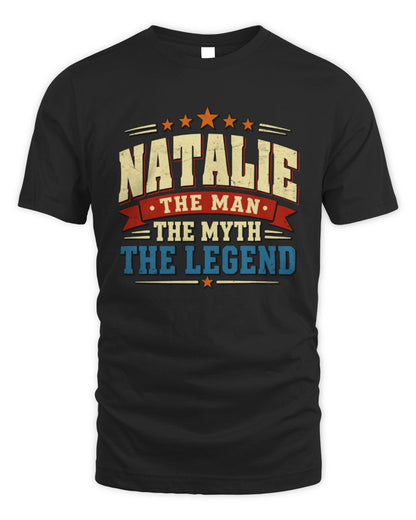 The Man The Myth The Legend Ribbon Vintage T-Shirt NATALIE M1-56 / Unisex Standard T-Shirt / black
