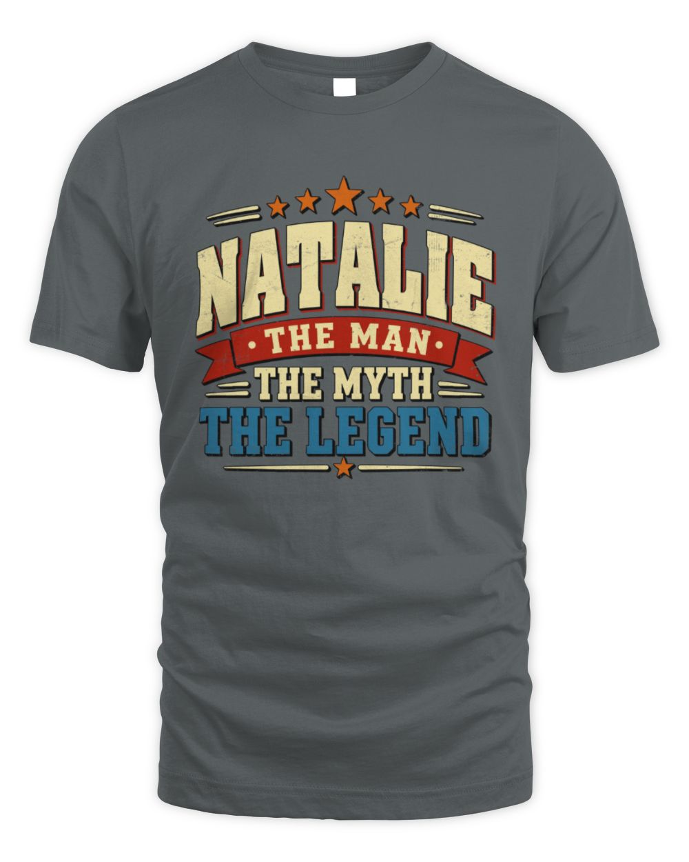 The Man The Myth The Legend Ribbon Vintage T-Shirt NATALIE M1-56 / Unisex Standard T-Shirt / charcoal