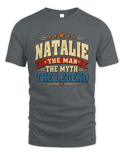 The Man The Myth The Legend Ribbon Vintage T-Shirt NATALIE M1-56 / Unisex Standard T-Shirt / charcoal