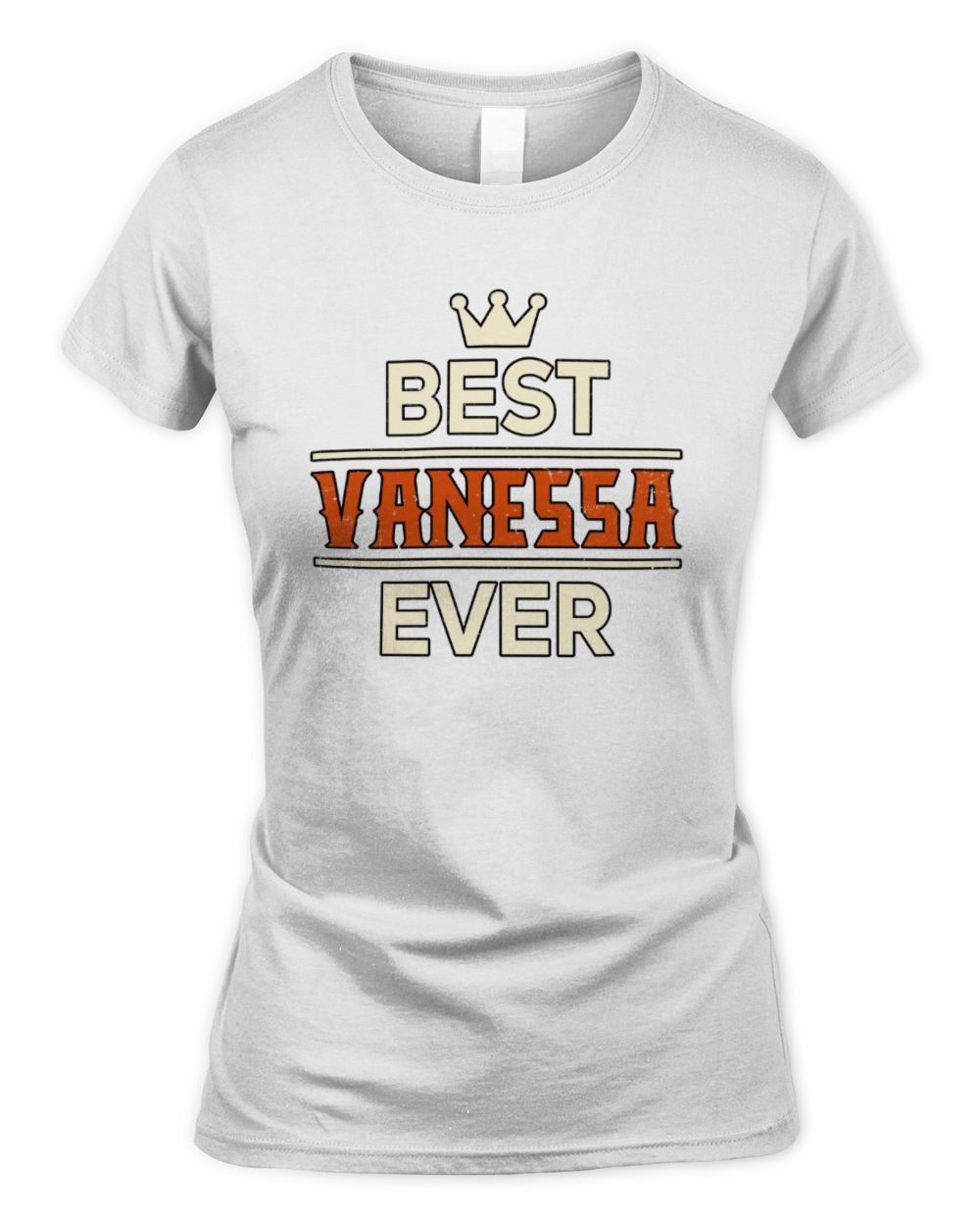 Best Your Name With Crown Shirt VANESSA M1-59 / Women's Standard T-Shirt / white