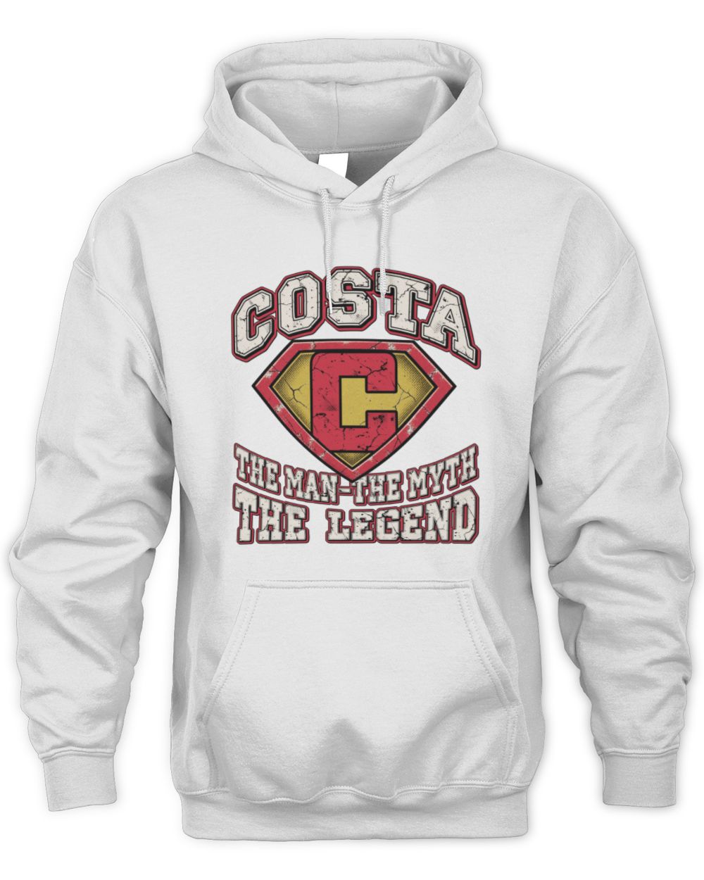 The Man The Myth The Legend Superman Graphic T-Shirt COSTA M1-74 / Unisex Hoodie / white