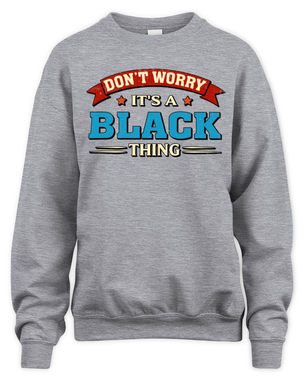 Don't Worry It's a Your Name Thing Funny Retro T-Shirt BLACK M1-57 / Unisex Sweatshirt / sport grey