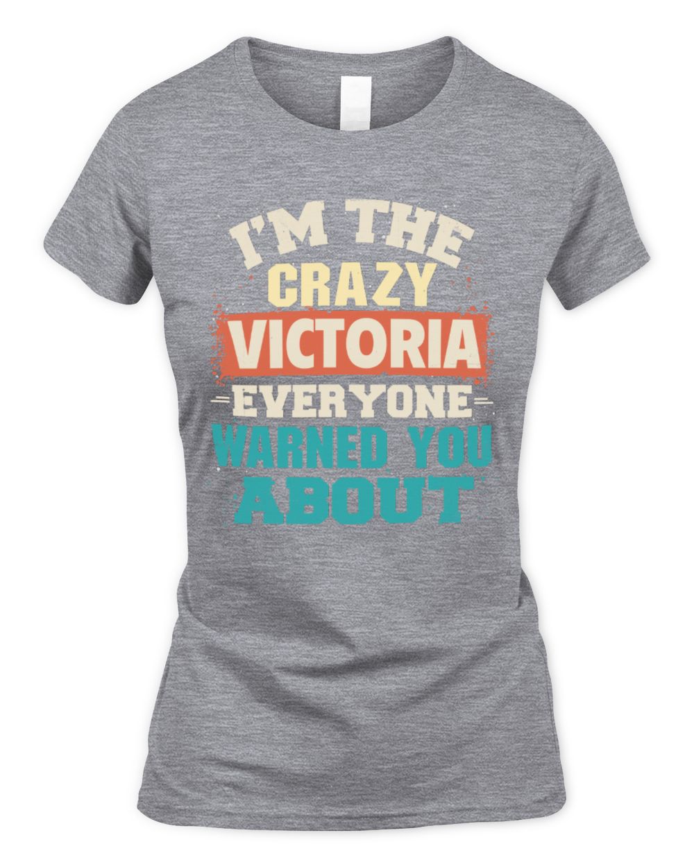 I'm the Crazy One Everyone Warned You About Retro Graphic T-Shirt VICTORIA M1-70 / Women's Standard T-Shirt / sport grey