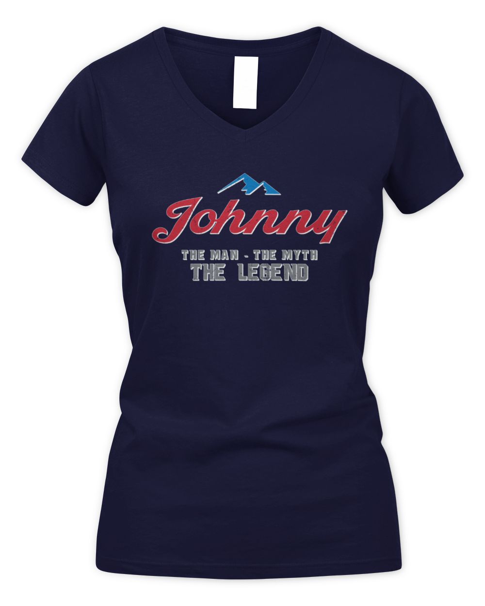 The Man The Myth The Legend Coors Light Beer T-Shirt JOHNNY M1-S84 / Women's V-Neck T-Shirt / navy