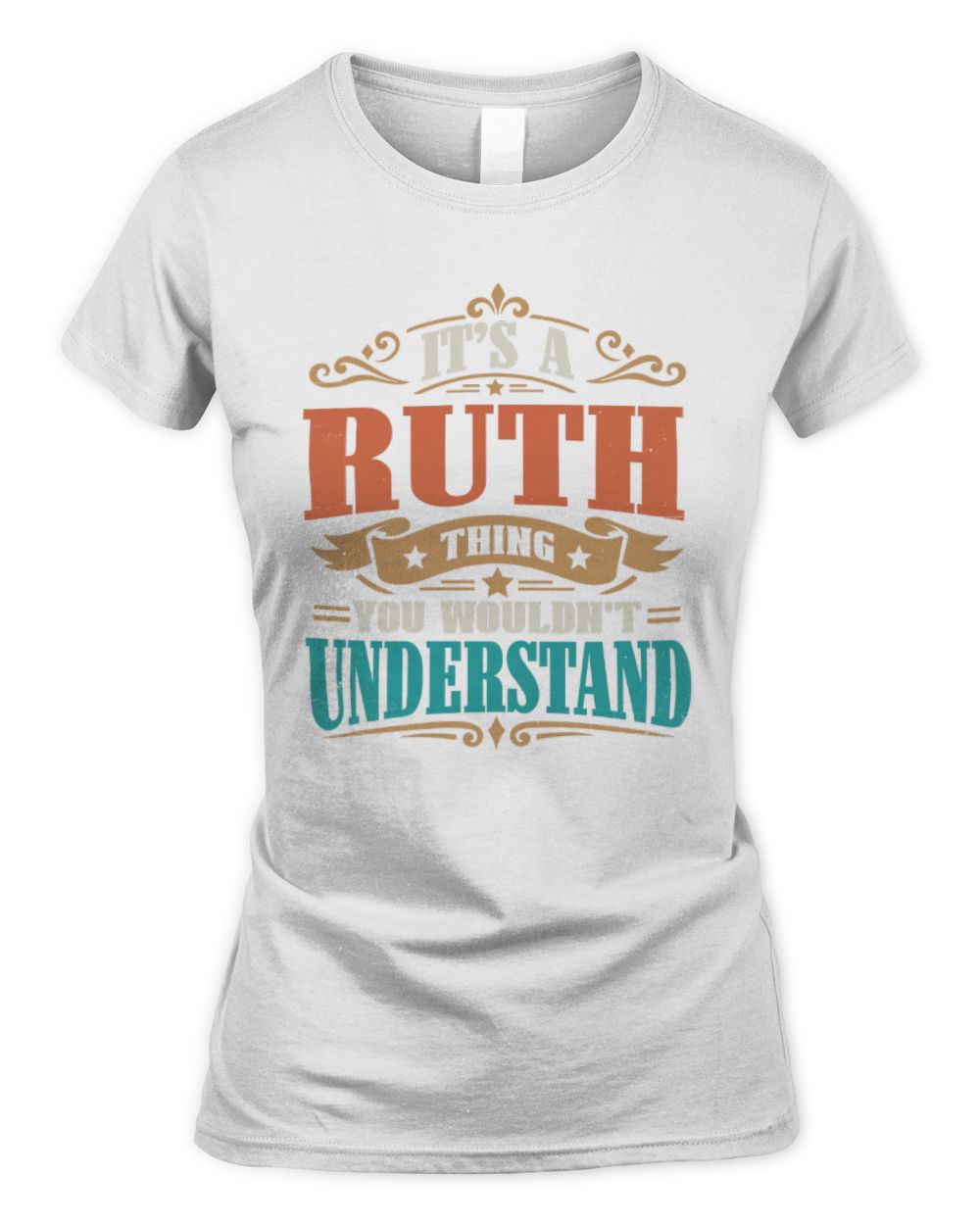 It’s a Name Thing Personalized Retro T-Shirt RUTH M1-47 / Women's Standard T-Shirt / white