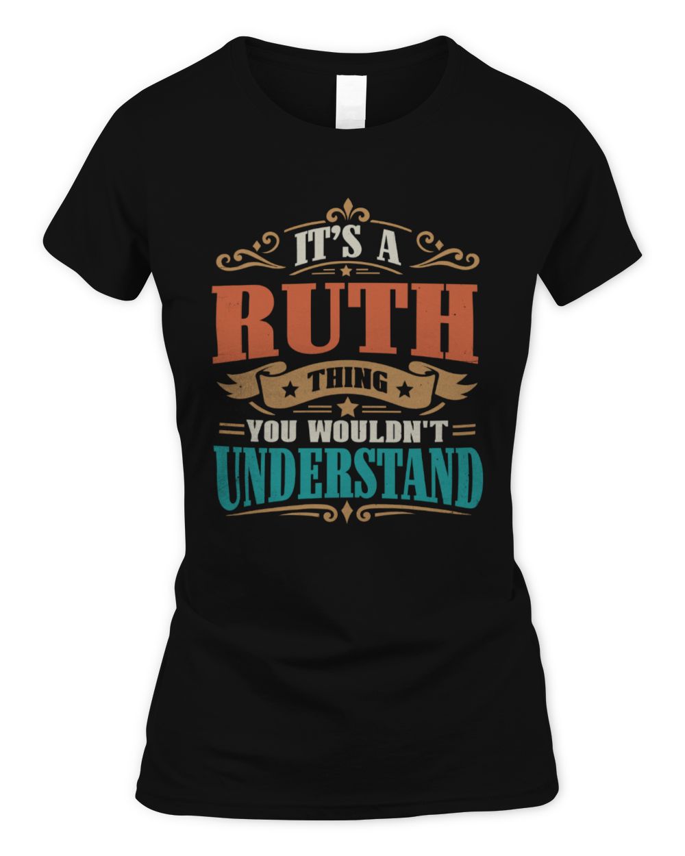 It’s a Name Thing Personalized Retro T-Shirt RUTH M1-47 / Women's Standard T-Shirt / black