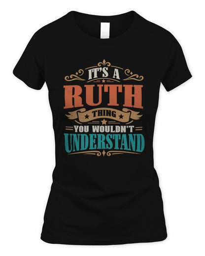 It’s a Name Thing Personalized Retro T-Shirt RUTH M1-47 / Women's Standard T-Shirt / black