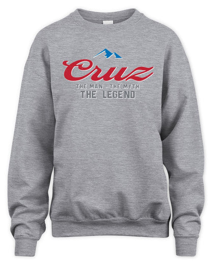 The Man The Myth The Legend Coors Light Beer T-Shirt CRUZ M1-S84 / Unisex Sweatshirt / sport grey