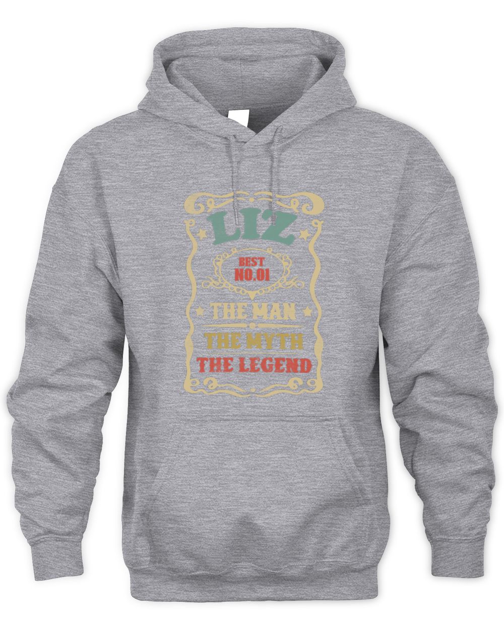 The Man The Myth The Legend Vintage Gold Wine Shirt LIZ M1-52 / Unisex Hoodie / sport grey