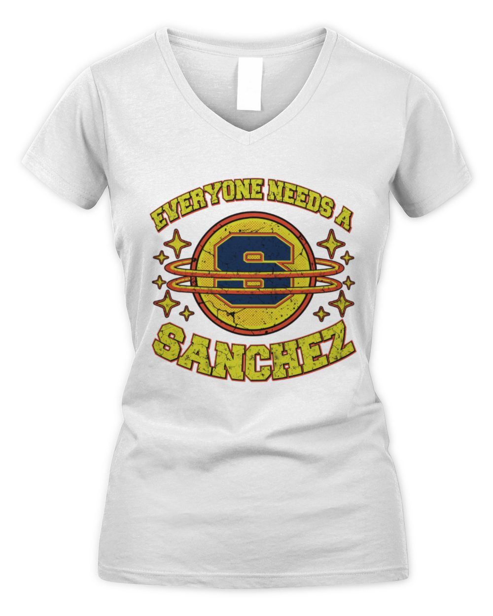 Everyone Needs a Your Name Shirt SANCHEZ M1-76 / Women's V-Neck T-Shirt / white