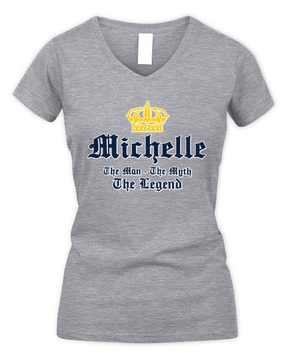 The Man The Myth The Legend Corona Beer T-Shirt MICHELLE M1-S83 / Women's V-Neck T-Shirt / sport grey