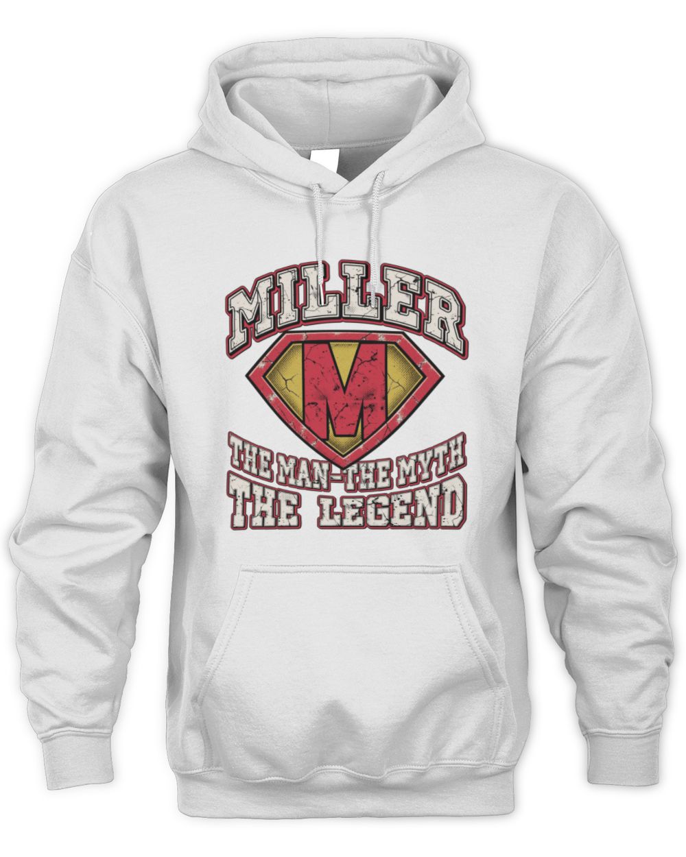 The Man The Myth The Legend Superman Graphic T-Shirt MILLER M1-74 / Unisex Hoodie / white