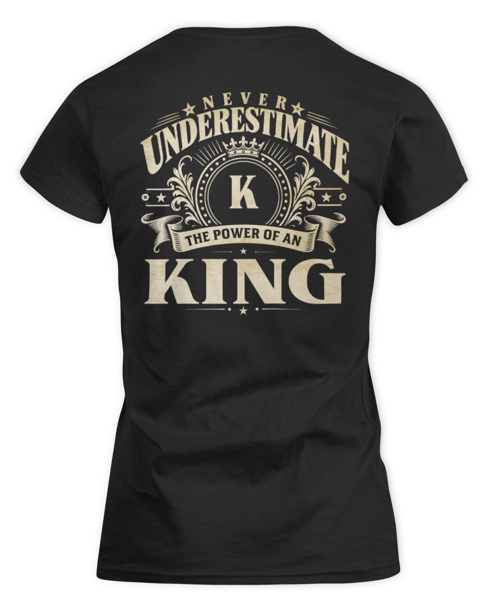 Never Underestimate Your Name Luxury Logo Shirt KING M1-63 / Women's Standard T-Shirt / black