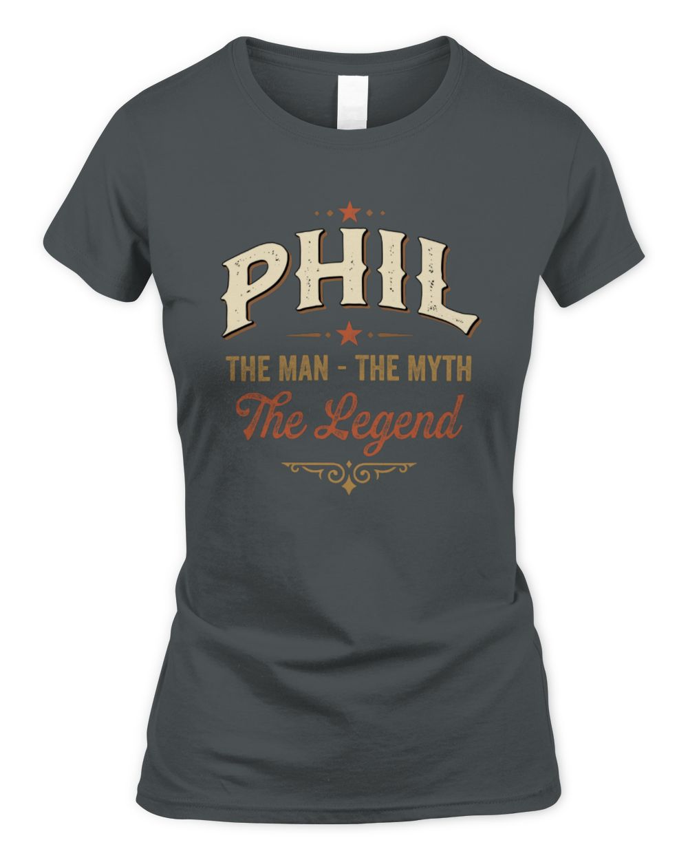 I'm Name I'm Not Rude I Just Have The Balls Funny T-Shirt PHIL M1-77 / Women's Standard T-Shirt / charcoal