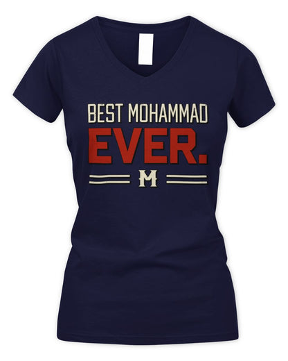 Best Your Name Ever Cool Shirt MOHAMMAD M1-58 / Women's V-Neck T-Shirt / navy