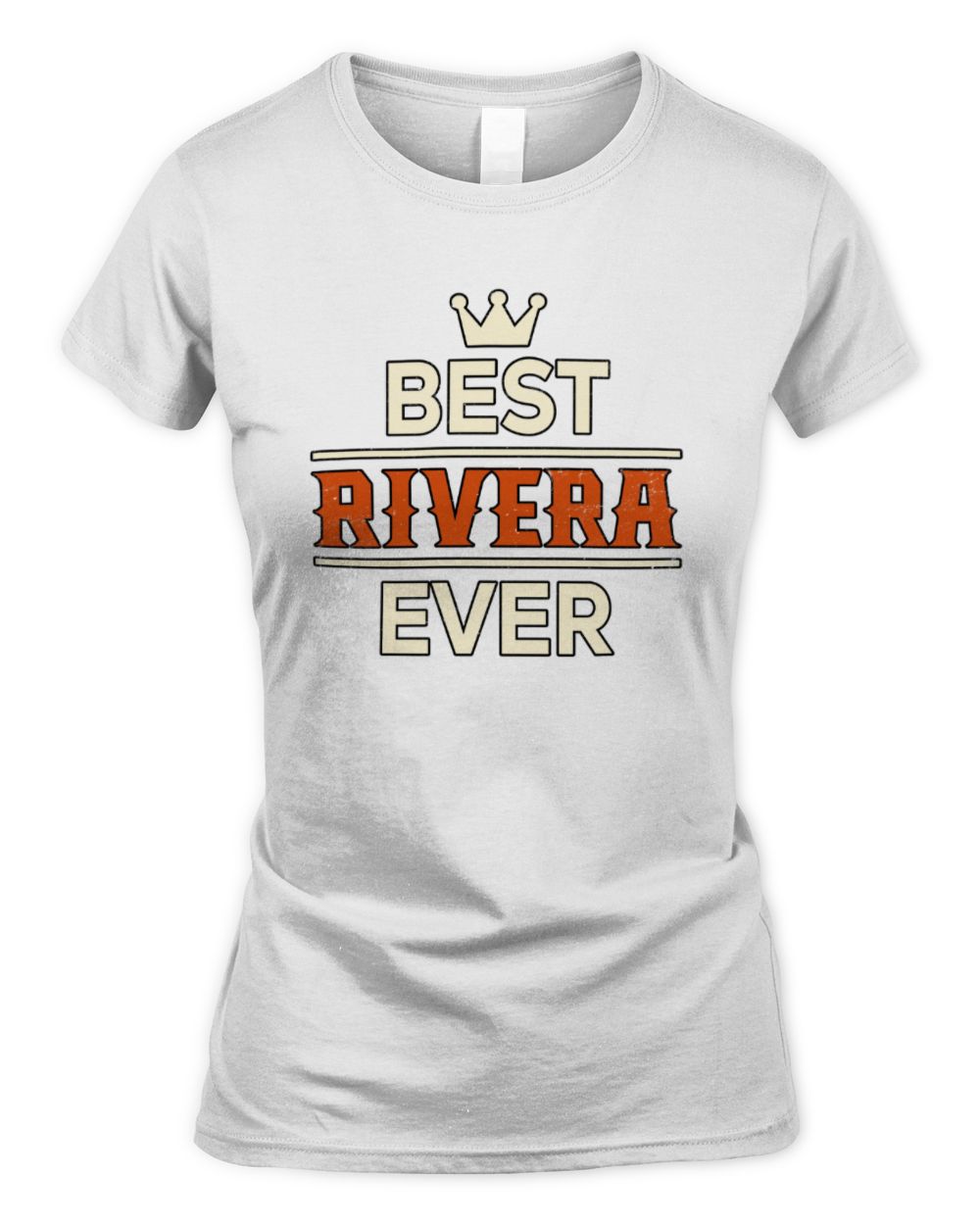 Best Your Name With Crown Shirt RIVERA M1-59 / Women's Standard T-Shirt / white