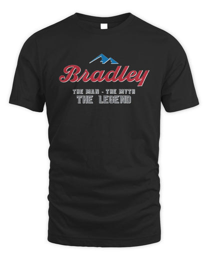 The Man The Myth The Legend Coors Light Beer T-Shirt BRADLEY M1-S84 / Unisex Standard T-Shirt / black