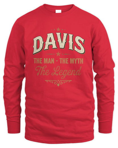 I'm Name I'm Not Rude I Just Have The Balls Funny T-Shirt DAVIS M1-77 / Men's Long Sleeved T-Shirt / red