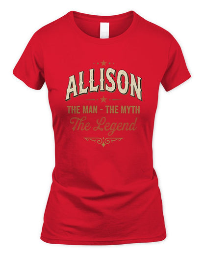 I'm Name I'm Not Rude I Just Have The Balls Funny T-Shirt ALLISON M1-77 / Women's Standard T-Shirt / red